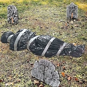 preiswerte Halloween Außen Dekor-Halloween-Dekorationen Requisiten für tote Opfer, gruselige gefälschte Leiche mit Pumpe, 152 cm hängende gruselige gefälschte Leiche in Tasche, Todesopfer, Halloween-Requisiten für den Außenbereich,