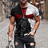 Муж. Универсальные Тамплиерский крест Графические принты Soldier Футболка христианские футболки С короткими рукавами Футболка 3D печать Вырез под горло Рубашка Недорогие Футболки с верой-Муж. Универсальные Тамплиерский крест Графические принты Soldier Футболка христианские футболки С короткими рукавами Футболка 3D печать Вырез под горло Рубашка