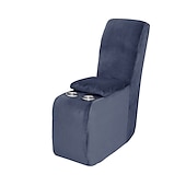 cheap Recliner Chair Cover-Additional Console Recliner Covers for The L Shape Sectional Burgundy Recliner Sofa Covers Velvet Stretch Additional Console Cover for Reclining L Shape Sofa Cover Thick Soft Washable