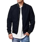 baratos casacos ativos masculinos-Homens Jaqueta de Trilha Jaqueta Bomber Ao ar livre Térmico / Quente A Prova de Vento Respirável Leve Casacos Anoraques Trench Coat Pesca Alpinismo Campismo / Escursão / Espeleologismo Preto Caqui