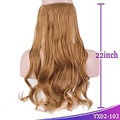 cheap Clip in Extensions-Curly Synthetic Hair 22 inch Hair Extension Fishing Line Hair 1pc / pack Adjustable Women&#039;s Girls&#039;