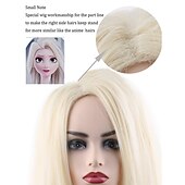 お買い得  映画キャラクターウィッグ-エルザロングブロンドカーリーウィッグ女性のためのコスプレアニメパーティーハロウィンかつら