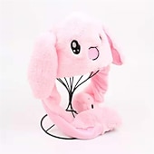 cheap Novelty Toys-Glowing Plush Ear Moving Jumping Rabbit Hat Funny Glowing Ear Moving Bunny Hat Cosplay Festival Party Hat 5-18 Years and Adult