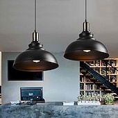 tanie Projekt bębna i stożka-29 cm Pojedynczy projekt Lampy widzące Metal Malowane wykończenia Zabytkowe Styl skandynawski 110-240 V