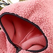 cheap Outerwear-Kids Boys Fleece Jacket Long Sleeve Gray Pink Navy Blue Plain Fall Winter Fleece Full-Zip Jacket