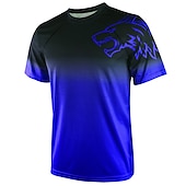 economico Maglie da uomo-Per uomo Manica corta Maglia in discesa Gradiente Lupo Bicicletta Superiore Ciclismo da montagna Cicismo su strada Verde foresta Nero Verde Elastene Poliestere Traspirante Asciugatura rapida
