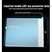 abordables 123496-LED lumière pad artiste boîte à lumière table traçage planche à dessin pad diamant peinture outils de broderie ultra mince a4 a3 a5 taille