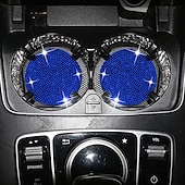 cheap Car Organizers-2pcs Bling Car Cup Holder Coaster 2.75 inch Anti-Slip Shockproof Universal Fashion Vehicle Car Coasters Insert Bling Rhinestone Auto Automotive Interior Accessories for Women