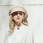 abordables Chapeaux de fête-simple Couleur unie Polyester Chapeaux avec Couleur Pure 1 pc Casual / Coupe de Melbourne Casque