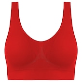cheap Bras-Underwear Women&#039;s Plus Size Deep U Comfortable Beauty Back Yoga Vest with Pads No Steel Ring Gathered Shock-proof Sports Bra Home Outfits