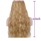 cheap Clip in Extensions-Curly Synthetic Hair 22 inch Hair Extension Fishing Line Hair 1pc / pack Adjustable Women&#039;s Girls&#039;