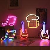 halpa LED-neonvalot-olut neonkyltit vaaleankeltainen valkoiset neonvalot seinäsisustus miehelle luolabaari yökerho rantakauppa design loma juhla juhlasisustus usb &amp;akkukäyttöinen(