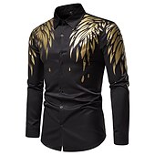 abordables camisas de esmoquin para hombre-Hombre Camisa camisa de baile Graphic Diario Negro Blanco Todas las Temporadas Ropa Estampado