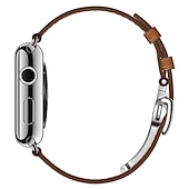 economico Cinturini per Apple Watch-Compatibile con Cinturino dell&#039;Apple Watch 38mm 40mm 41mm 42mm 44mm 45mm 49mm Lusso Regolabili Fibbia in acciaio inossidabile Vera pelle Cinturino di ricambio per iwatch Serie Ultra 8 7 6 5 4 3 2 1 SE