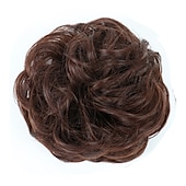 cheap Chignons-Messy Bun Hair Piece Hair Bun Scrunchies Synthetic Wavy Curly Chignon Ponytail Hair Extensions Thick Updo Hairpieces for Women Girls Kids 1PCS