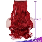 cheap Clip in Extensions-Curly Synthetic Hair 22 inch Hair Extension Fishing Line Hair 1pc / pack Adjustable Women&#039;s Girls&#039;