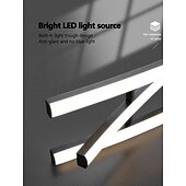 cheap Line Design-100 cm LED Pendant Light Line Design Metal Artistic Style Modern Chandelier Modern Simple Nordic Minimalist Light Luxury Restaurant Long Bar Table Dining Room 110-120V 220-240V