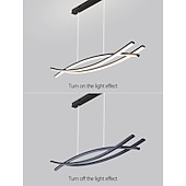 cheap Line Design-100 cm LED Pendant Light Line Design Metal Artistic Style Modern Chandelier Modern Simple Nordic Minimalist Light Luxury Restaurant Long Bar Table Dining Room 110-120V 220-240V