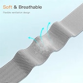 billige Fitbit klokkebånd-Reim til Smartklokke Kompatibel med Fitbit Versa 4 Sense 2 Versa 3 Sense Rustfritt stål Smartklokke Stropp Pustende Støtsikker Milanesisk rem Erstatning Armbånd