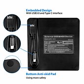 Недорогие Аудио и видео аксессуары-тонкий внешний привод CD DVD RW USB 3.0 Burner Burner Player Card Reader для ноутбука