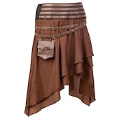 levne Spodní části-Retro Středověké Steampunk Sukně Pirát Vikingové Dámské Pirát Fantazie Steampunk předvečer Všech svatých Karneval Párty LARP Dospělé Sukně Celý rok