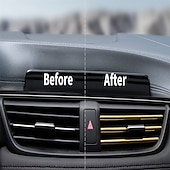 cheap DIY Car Interiors-Car Air Conditioner Trim Strip for Vent Outlet 20 Pieces Car Accessories Bling Interior for Men Women Truck Decor Air Vent Outlet Decoration Strip Universal Waterproof Bendable DIY U Shape