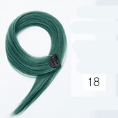 cheap Clip in Extensions-color wig Straight Synthetic Hair 24 inch Hair Extension Clip In / On 1pc / pack Soft Women&#039;s Girls&#039;