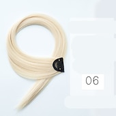 cheap Clip in Extensions-color wig Straight Synthetic Hair 24 inch Hair Extension Clip In / On 1pc / pack Soft Women&#039;s Girls&#039;