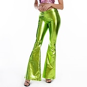 abordables Fondos-Años 80 Hip hop Pantalones Baile de Máscaras pantalones sueltos chicas picantes Color sólido Mujer Disfraz de carnaval Carnaval Mascarada Despedida de Soltera Desfile del orgullo Mes del Orgullo