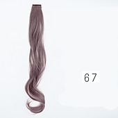 cheap Clip in Extensions-color wig Straight Synthetic Hair 24 inch Hair Extension Clip In / On 1pc / pack Soft Women&#039;s Girls&#039;
