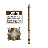 cheap Drill Bit Set-Cross Hexagon Tile Glass Cement Metal Ceramic Wood Plastic Hole Saw Triangle Alloy Drill Bit Size  6mm 8mm 10mm 12mm