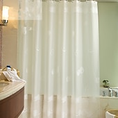cheap Shower Curtains-Peva Waterproof Mould Proof Thickened Shower Curtain 180cm*180cm(70&quot;*70&quot;) Toilet Bathroom Stripe Printing