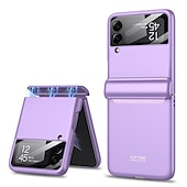 cheap Samsung Cases-Phone Case For Samsung Galaxy Z Flip 5 Z Flip 4 3 2 Back Cover Portable Magnetic Full Body Protective Solid Colored TPU