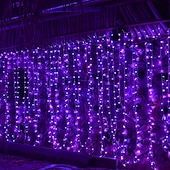 お買い得  プラグイン式電源-屋外クリスマスウィンドウライト 3x3m-300led プラグイン 8 モードカーテンライト 9 色リモートコントロールウィンドウ壁掛けライト クリスマスの装飾のための暖かい白 rgb 寝室の結婚式のパーティーガーデン屋内