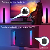 Недорогие Умный ночной свет-Bluetooth APP WiFi светодиодная умная лампа Лента RGB Атмосферное освещение Музыкальная синхронизация 12 режимов TV Wall Компьютерная игровая комната Декоративный ночник