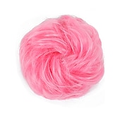 cheap Chignons-Messy Bun Hair Piece Hair Bun Scrunchies Synthetic Wavy Curly Chignon Ponytail Hair Extensions Thick Updo Hairpieces for Women Girls Kids 1PCS