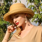 お買い得  パーティーハット-花柄のボヘミアン ビーチ ポリエステル帽子 1pc 特別な機会/休日のかぶと