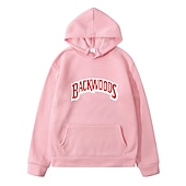 baratos Moletons masculinos com capuz-Homens Letra Moletom Moletons Moletom Manga Longa Moletom com capuz Com Capuz Legal Para Noite Scarlet antes e depois Grande vermelho antes de grande Inverno Designer