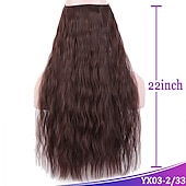 cheap Clip in Extensions-Curly Synthetic Hair 22 inch Hair Extension Fishing Line Hair 1pc / pack Adjustable Women&#039;s Girls&#039;