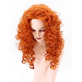 economico Parrucche dei personaggi dei film-parrucche lunghe ricce ondulate a testa intera con capelli rossi volpe rossa per parrucche di halloween per parrucche da festa cosplay