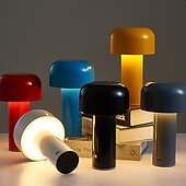 billige Bordlamper-bordlampe bærbar italiensk sopp trådløs touch oppladbar nattlampe usb bordlampe skrivebordsdekorasjon soverom nattlampe