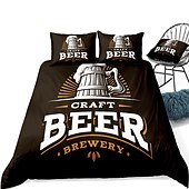 economico Set copripiumino-Set copripiumino oktoberfest in 3 pezzi set biancheria da letto per hotel copripiumino include 1 copripiumino, 2 federe per matrimoniale/regina/re (1 federa per doppia/singola)