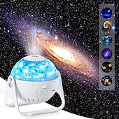 economico luci del proiettore della galassia stella-planetario proiettore luci galassia proiezione 7 in 1 con 360 nebulosa rotante luna notte lampada pianeta aurora per camera da letto soffitto sala giochi party bar