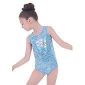 ieftine Ținute Balet-Ținute de Dans Copii Balet Leotard / Onesie Imprimare Despicare Fete Antrenament Performanță Fără manșon Înalt Poliester