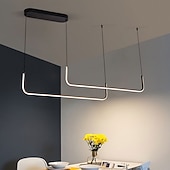 billige Øylys-90/120 cm led pendel enkelt design moderne nordisk svart gull lysekrone aluminium stilig øy lys malt finish kunstnerisk 110-120v 220-240v