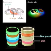 cheap Holiday Decoration-6pcs/Set UV Gaffer Fluorescent Party Tape Blacklight Reactive Glow In The Dark Tape Neon Cloth Tape Warning Stage Prop Home Decoration