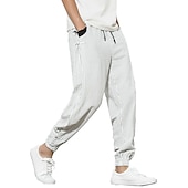 levne Domov-Pánské Tepláky Běžec Kalhoty Letní kalhoty Plážové kalhoty Šňůrky Elastický pas Proužek Pohodlné Prodyšné Ležérní Denní Streetwear Směs bavlny Sportovní Módní Černá Bílá Lehce elastické