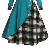 Damskie Sukienka midi Sukienka w kratę Codzienne sukienki Sukienka ołówkowa Moda Zimowe ubranie Urlop Codzienny Luźna Kratka Kolorowy blok Długi rękaw Kaptur Czarny Czerwony Wiosna Jesień Zima tanie Sukienki koszulowe-Damskie Sukienka midi Sukienka w kratę Codzienne sukienki Sukienka ołówkowa Moda Zimowe ubranie Urlop Codzienny Luźna Kratka Kolorowy blok Długi rękaw Kaptur Czarny Czerwony Wiosna Jesień Zima