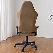 abordables Funda para silla de oficina-Funda para silla de oficina dividida, funda para silla de juego, color burdeos, elástica, lavable, funda para silla de ordenador, para sillón, silla giratoria, silla de juego, silla de jefe de