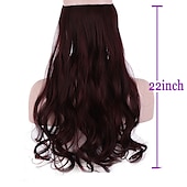 cheap Clip in Extensions-Curly Synthetic Hair 22 inch Hair Extension Fishing Line Hair 1pc / pack Adjustable Women&#039;s Girls&#039;